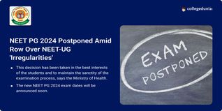 NEET PG 2024 Postponed Amid Row Over NEET-UG 'Irregularities', New Dates to be Out Soon